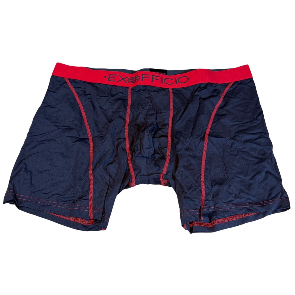 ExOfficio Give-N-Go Sport 2.0 6in Boxer Briefs Mens Large Black Scarlet Sage
